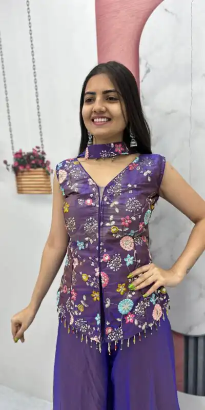 PC 551 Purple Tissue Simmer Salwar Suit with Embroidery Work. Affordable Price ₹2549. Delivery 4-6 Working Days. Shop now. | Jump Suits, Salwar suit, Casual Suits, Creative suits, Designer Suits, Palazzo Suits, Party Wear Suits, Patiala Suits, Straight Suits