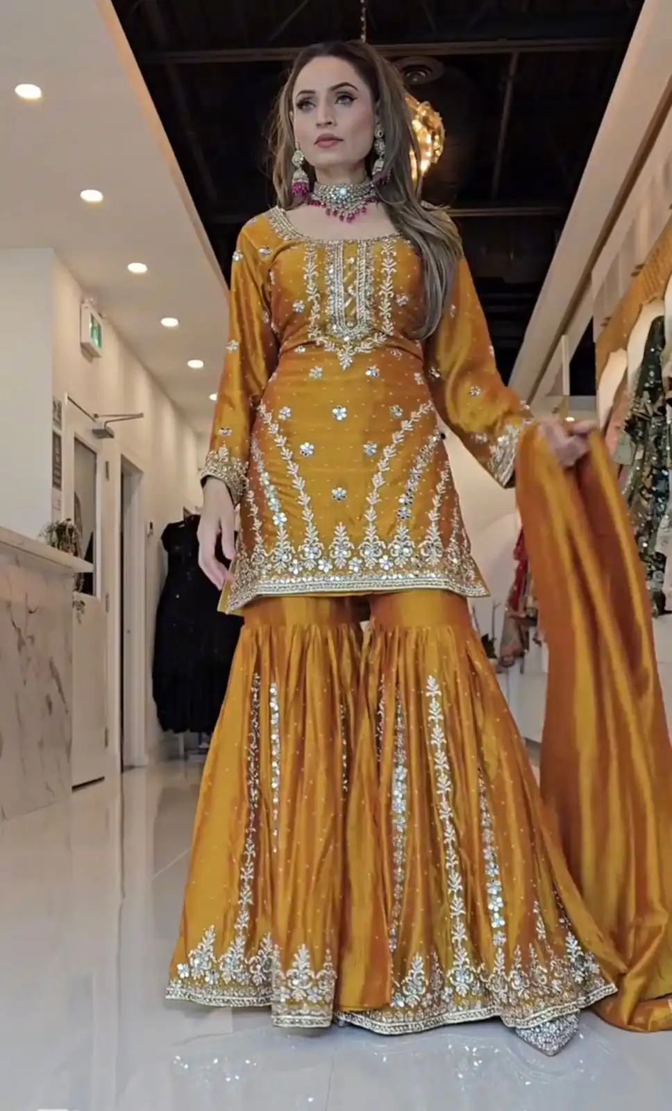 ND 5036 Yellow Color Chinon Silk Salwar Suit with Embroidery Work. Online Get it for ₹2149. Delivery 4-6 Working Days. Shop now. | Jump Suits, Salwar suit, Casual Suits, Creative suits, Designer Suits, Palazzo Suits, Party Wear Suits, Patiala Suits, Straight Suits