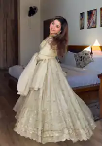 WW 1253 Cream Color Chinon Silk Sequence Lace Work Gown. Online Affordable Price ₹2549. Delivery 4-6 Working Days. Shop now. | Gowns, Bollywood Gowns, Creative Gowns, Designer Gowns, Embroidered Gowns, Party Wear Gowns