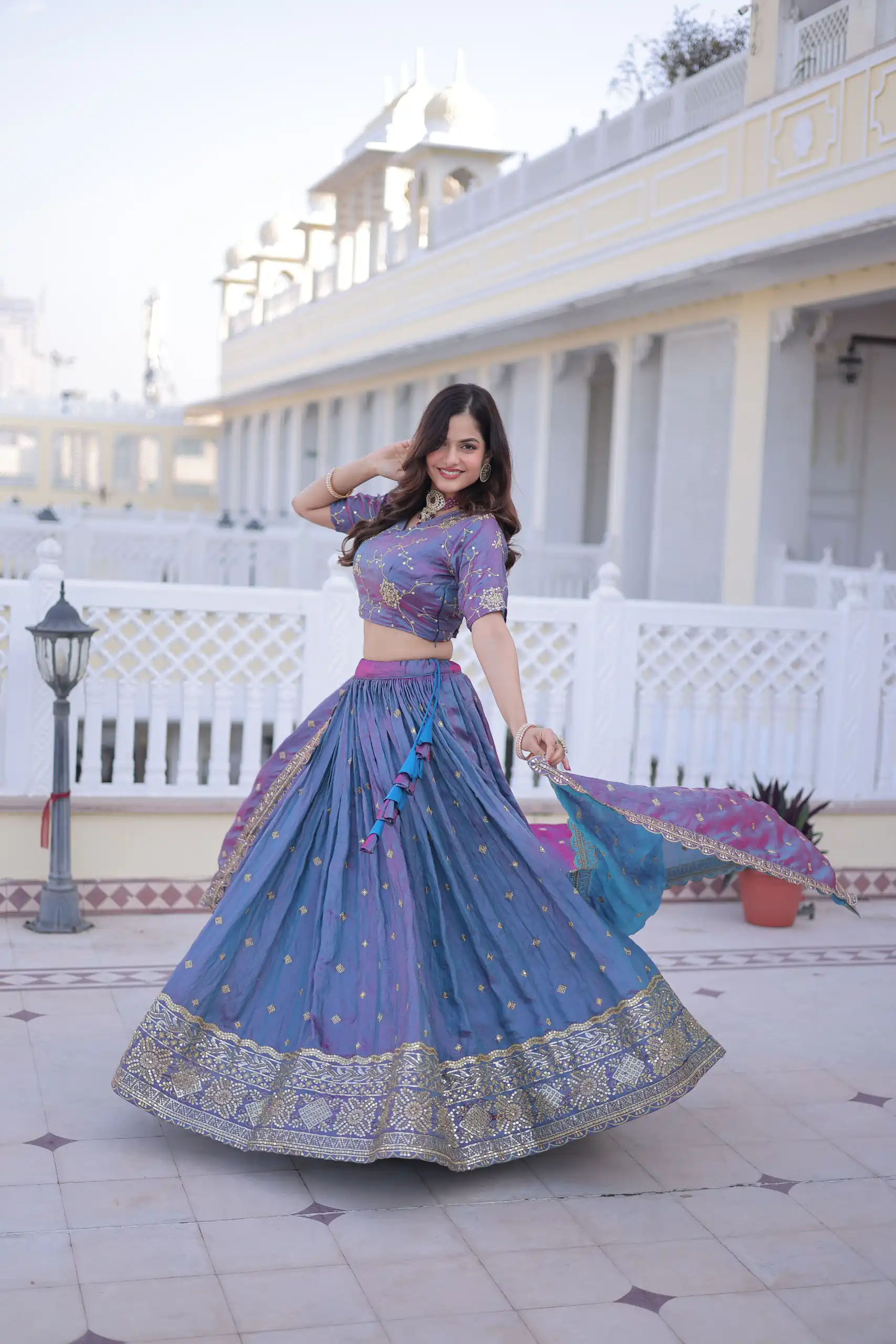 KA 5066 Blue Ysl Silk Lehenga Choli Perfect for Wedding, Party, Lohri, Pongal, Engagement – . Now at just ₹2649. Delivery 4-6 Working Days. Shop now. | Lehenga, Bollywood Lehenga, Creative Lehenga, Designer Lehenga, Embroidered Lehenga, Party Wear Lehenga