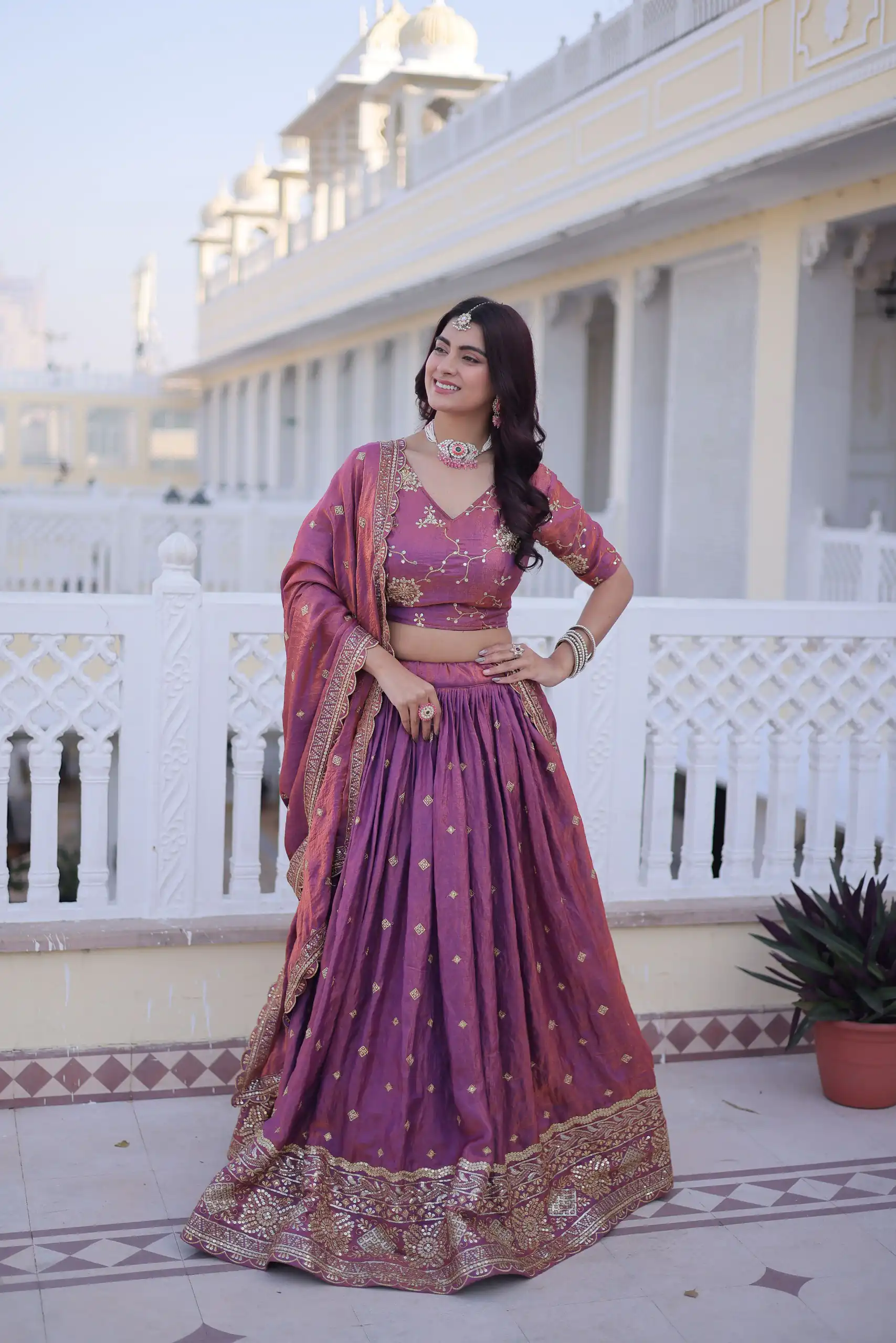 KA 5066 Purple Ysl Silk Lehenga Choli Perfect for Wedding, Party, Lohri, Pongal, Engagement – . Now at just ₹2649. Delivery 4-6 Working Days. Shop now. | Lehenga, Bollywood Lehenga, Creative Lehenga, Designer Lehenga, Embroidered Lehenga, Party Wear Lehenga
