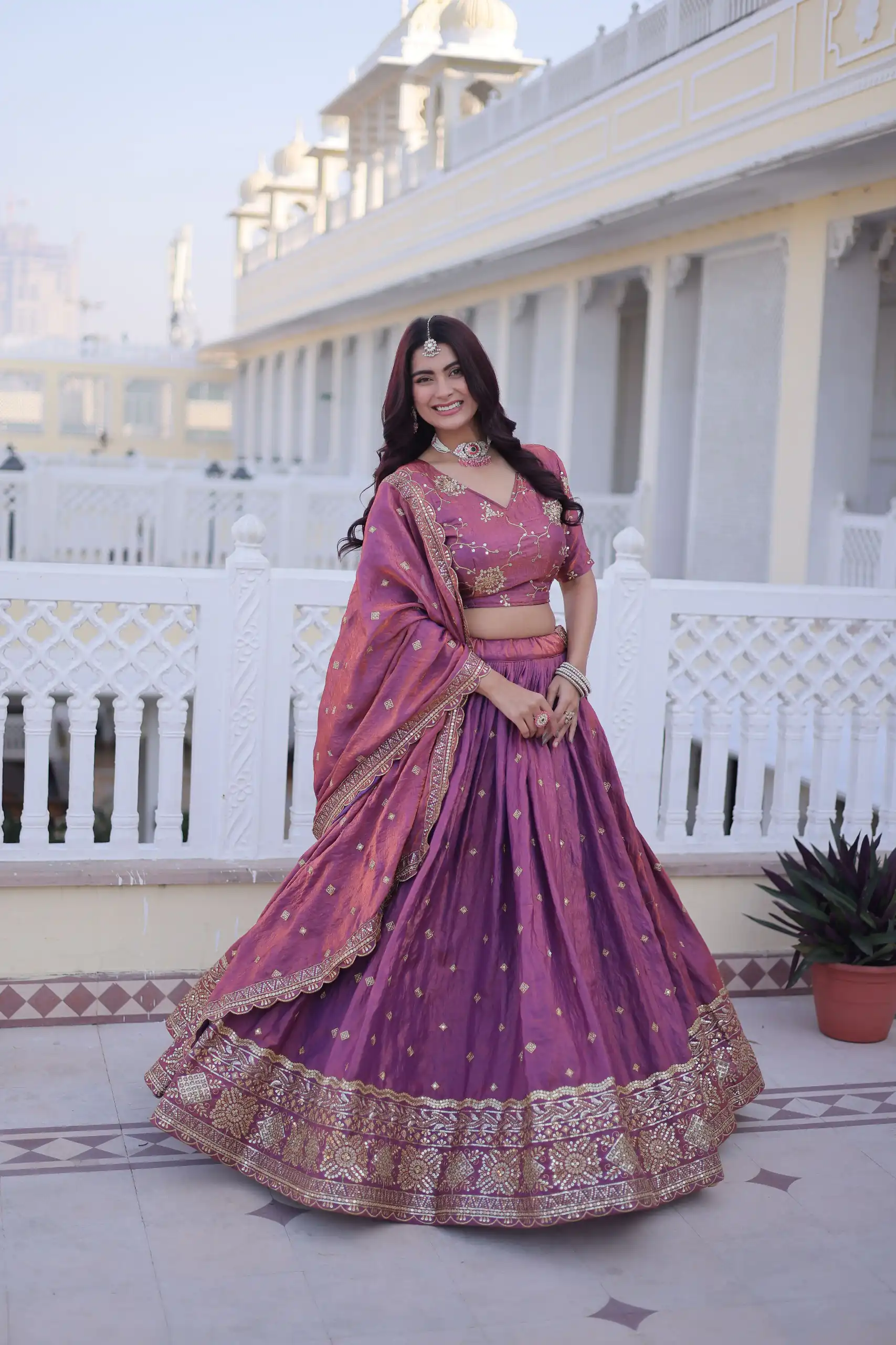 KA 5066 Purple Ysl Silk Lehenga Choli Perfect for Wedding, Party, Lohri, Pongal, Engagement – . Now at just ₹2649. Delivery 4-6 Working Days. Shop now. | Lehenga, Bollywood Lehenga, Creative Lehenga, Designer Lehenga, Embroidered Lehenga, Party Wear Lehenga
