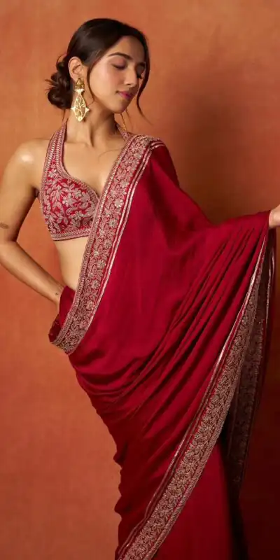 NC 5531 Red Soft Rangoli Silk Saree with Embroidery Work & Lace Work. Special Price ₹1949. Delivery 4-6 Working Days. Shop now. | Designer Sarees, Modern Digital sarees, Sarees, Bollywood Sarees, Creative Sarees, Embroidered Sarees, Ethnic Saree, Party Wear Sarees