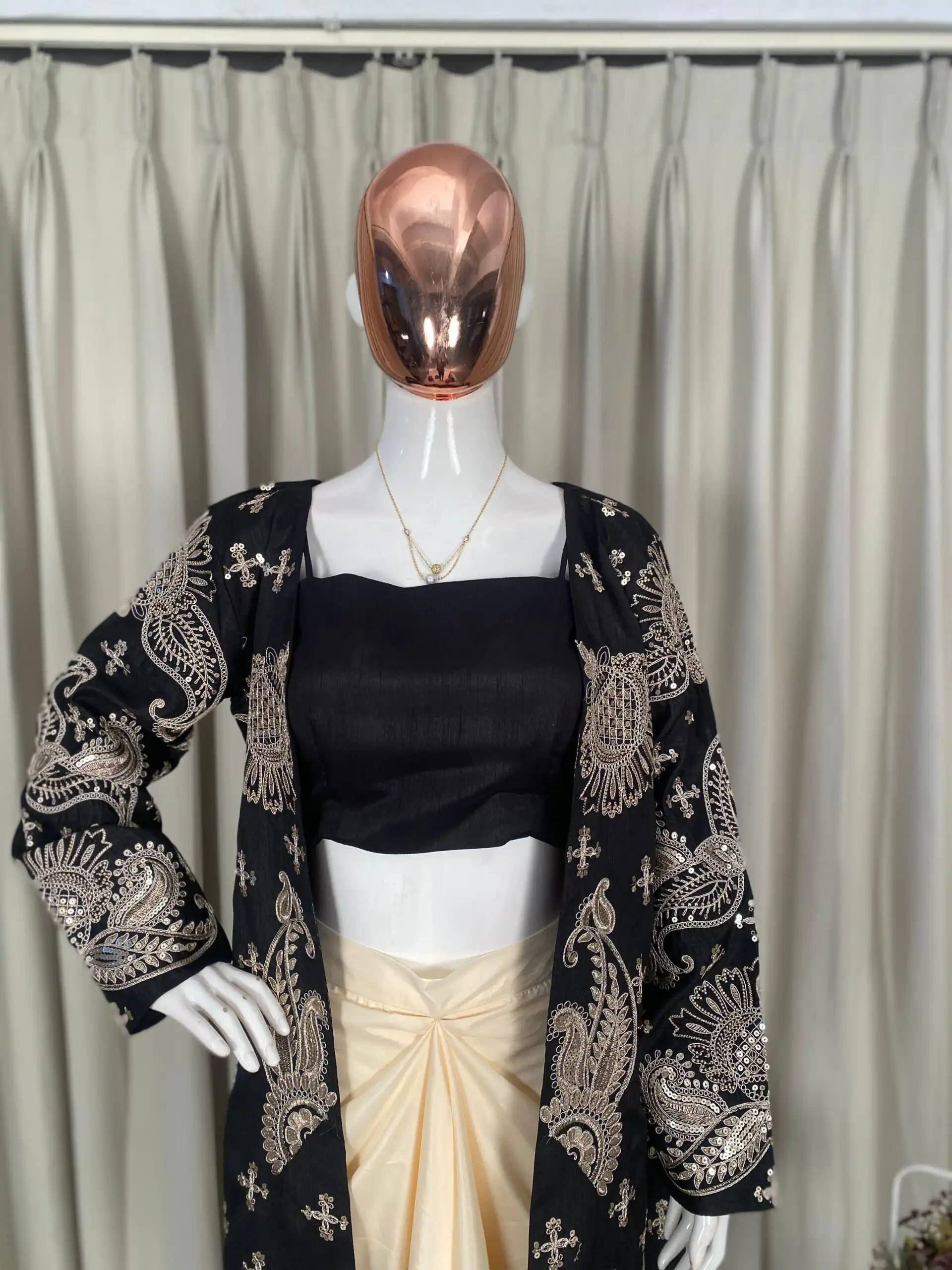 BE 450 Black French Crape Dhoti SuitPerfect for Wedding, Party, Makar Sankranti, Pongal, Anniversary – . Exclusive Offer ₹1999. Delivery 4-6 Working Da | Jump Suits, Salwar suit, Casual Suits, Creative suits, Designer Suits, Palazzo Suits, Party Wear Suits, Patiala Suits, Straight Suits