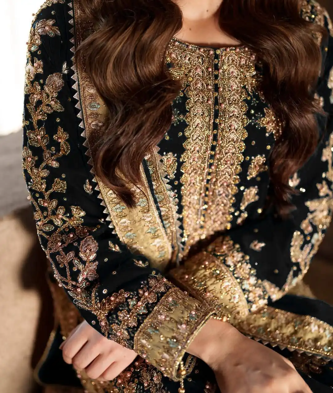 Black Georgette With Sequence Work Salwar Suit - Image 6