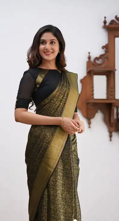 KPR 168 Black in Soft Lichi Silk Lace Border & Lace Work Saree . Available at ₹1299 only. Delivery 4-6 Working Days. Shop now. | Designer Sarees, Sarees, Bollywood Sarees, Creative Sarees, Embroidered Sarees, Ethnic Saree, Modern Digital sarees, Party Wear Sarees