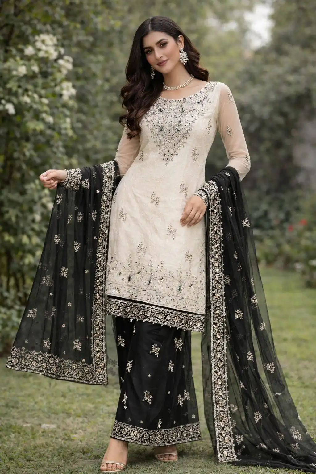 VLM 316 Black Organza Silk with Embroidery Work & Lace Work. Salwar Suit Now at just ₹2049. Delivery 4-6 Working Days. Shop now. | Jump Suits, Salwar suit, Casual Suits, Creative suits, Designer Suits, Palazzo Suits, Party Wear Suits, Patiala Suits, Straight Suits