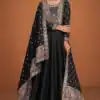 Black Vichitra Embroidery Work Salwar Suit