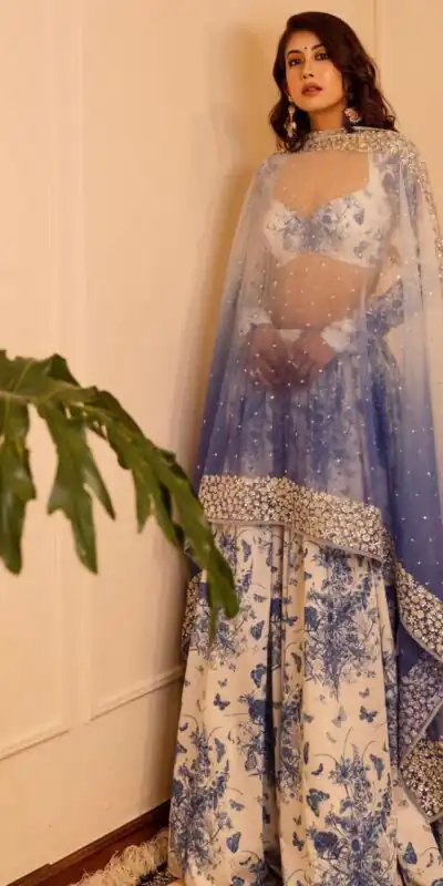 KT 273 Blue Georgette Lehenga Choli with Thread Embroidery & Embroidery Work. Affordable Price ₹1924. Delivery 4-6 Working Days. Shop now. | Lehenga, Bollywood Lehenga, Creative Lehenga, Designer Lehenga, Embroidered Lehenga, Party Wear Lehenga