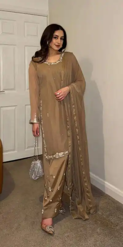 SRK 5263 Brown Color Fox Georgette Salwar Suit with Embroidery Work. Online Now at just ₹1749. Delivery 4-6 Working Days. Shop now. | Jump Suits, Salwar suit, Casual Suits, Creative suits, Designer Suits, Palazzo Suits, Party Wear Suits, Patiala Suits, Straight Suits