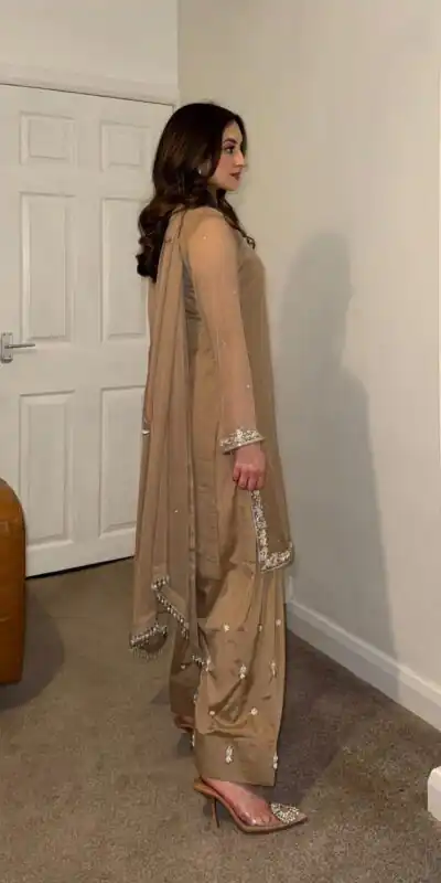 SRK 5263 Brown Color Fox Georgette Salwar Suit with Embroidery Work. Online Now at just ₹1749. Delivery 4-6 Working Days. Shop now. | Jump Suits, Salwar suit, Casual Suits, Creative suits, Designer Suits, Palazzo Suits, Party Wear Suits, Patiala Suits, Straight Suits