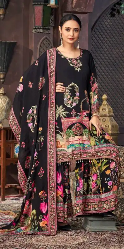 ST 217 Black Georgette Salwar Suit Perfect for Wedding, Party, Lohri, Pooja, Cultural Events – . Get it for ₹1999. Delivery 4-6 Working Days. Shop n | Jump Suits, Salwar suit, Casual Suits, Creative suits, Designer Suits, Palazzo Suits, Party Wear Suits, Patiala Suits, Straight Suits
