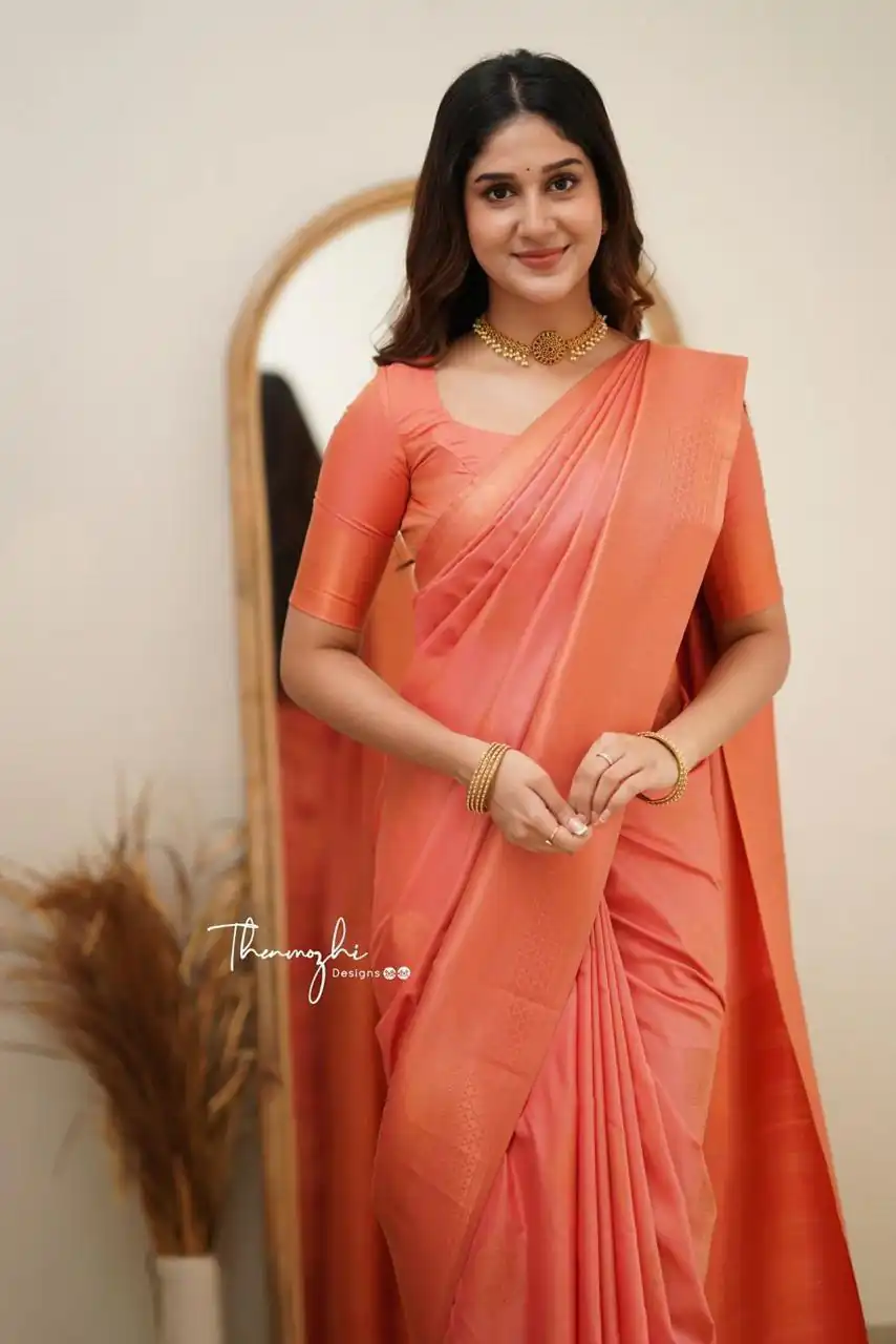 KP 6015 Peach Soft Lichi Silk Saree with Lace Border & Lace Work. Special Price ₹1349. Delivery 4-6 Working Days. Shop now. | Designer Sarees, Sarees, Bollywood Sarees, Creative Sarees, Embroidered Sarees, Ethnic Saree, Modern Digital sarees, Party Wear Sarees