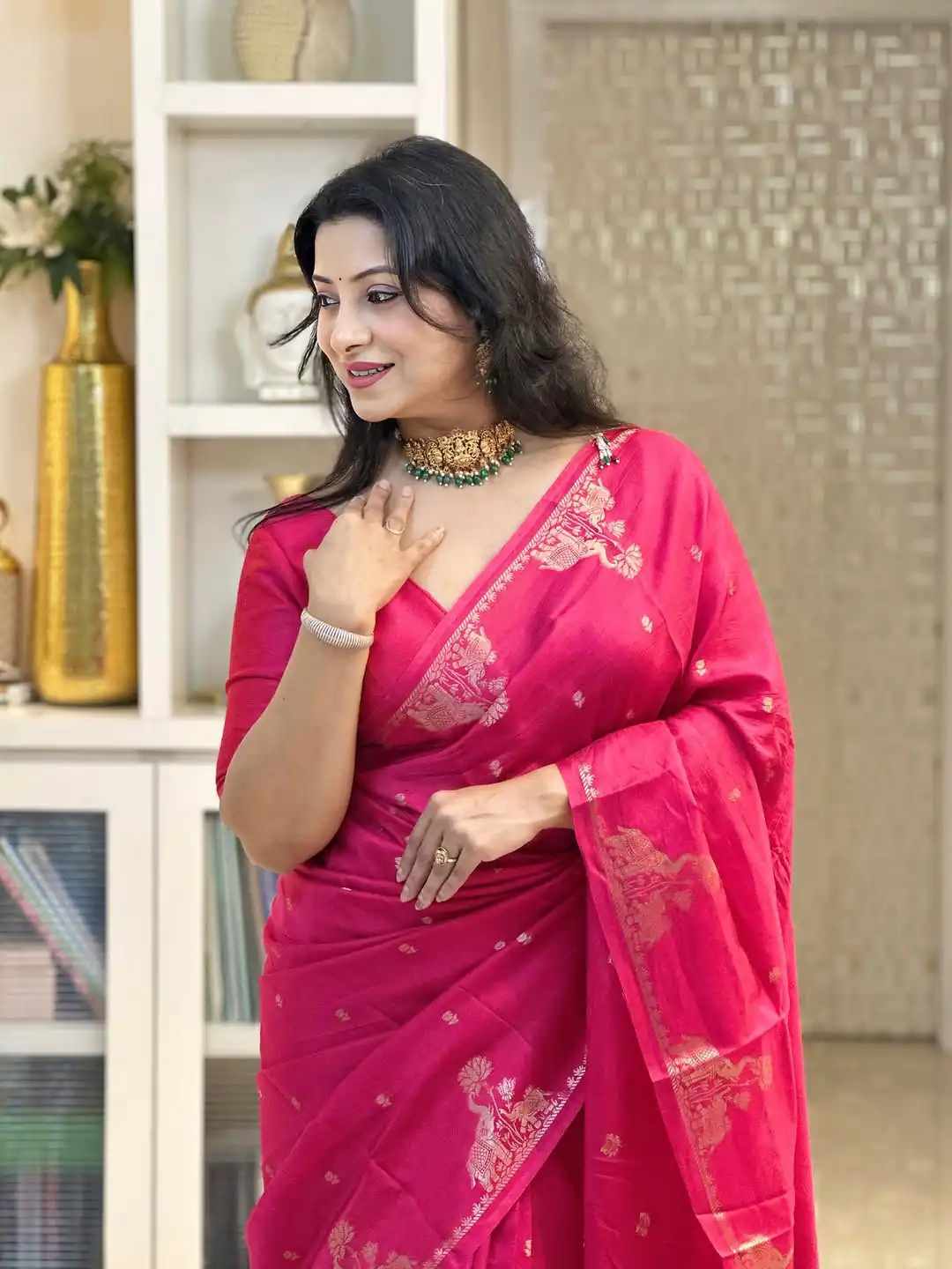 KP 6085 Red Pink Lichi Silk Saree with Lace Border & Lace Work. Special Price ₹1449. Delivery 4-6 Working Days. Shop now. | Designer Sarees, Modern Digital sarees, Sarees, Bollywood Sarees, Creative Sarees, Embroidered Sarees, Ethnic Saree, Party Wear Sarees