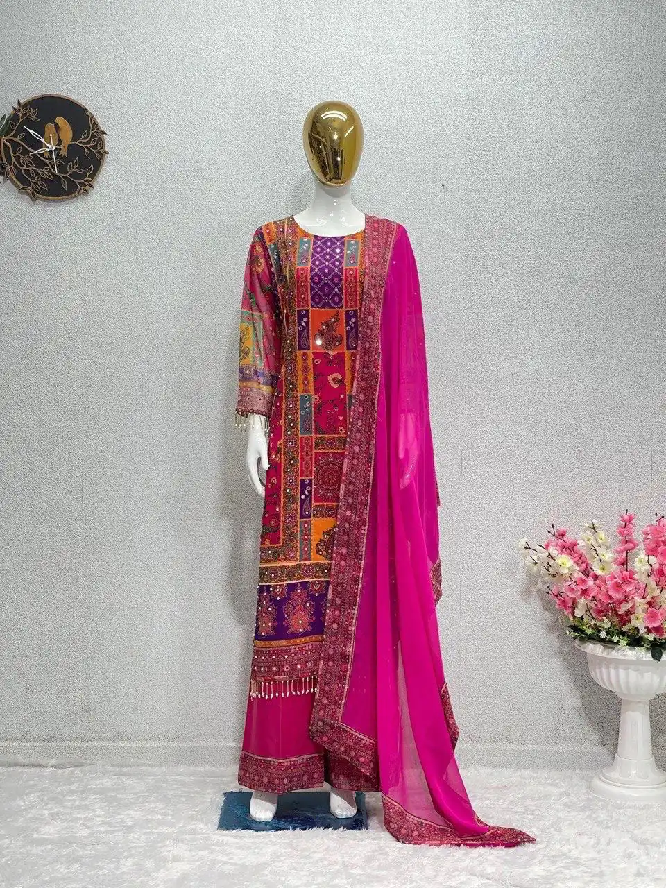 ST 113 Pink Georgette Salwar Suit Perfect for Wedding, Party, Lohri, Pooja, Cultural Events – . Get it for ₹1899. Delivery 4-6 Working Days. Shop n | Jump Suits, Salwar suit, Casual Suits, Creative suits, Designer Suits, Palazzo Suits, Party Wear Suits, Patiala Suits, Straight Suits