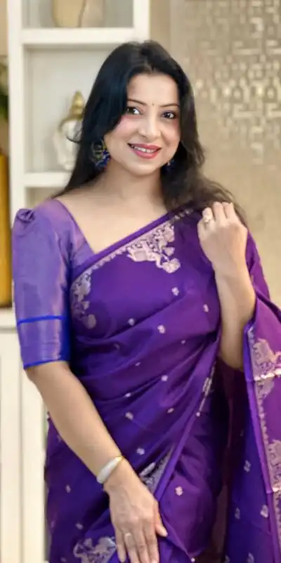 KP 6085 Purple Pink Lichi Silk Saree with Lace Border & Lace Work. Special Price ₹1449. Delivery 4-6 Working Days. Shop now. | Designer Sarees, Modern Digital sarees, Sarees, Bollywood Sarees, Creative Sarees, Embroidered Sarees, Ethnic Saree, Party Wear Sarees