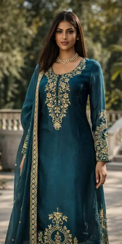 RTC 5983 Teal Blue Zimmy Silk Salwar Suit Perfect for Wedding, Party, Karwa Chauth, Haldi, Eid – . Special Price ₹2099. Delivery 4-6 Working Days. Shop no | Jump Suits, Salwar suit, Casual Suits, Creative suits, Designer Suits, Palazzo Suits, Party Wear Suits, Patiala Suits, Straight Suits