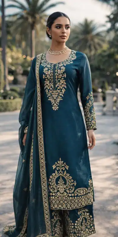 RTC 5983 Teal Blue Zimmy Silk Salwar Suit Perfect for Wedding, Party, Karwa Chauth, Haldi, Eid – . Special Price ₹2099. Delivery 4-6 Working Days. Shop no | Jump Suits, Salwar suit, Casual Suits, Creative suits, Designer Suits, Palazzo Suits, Party Wear Suits, Patiala Suits, Straight Suits