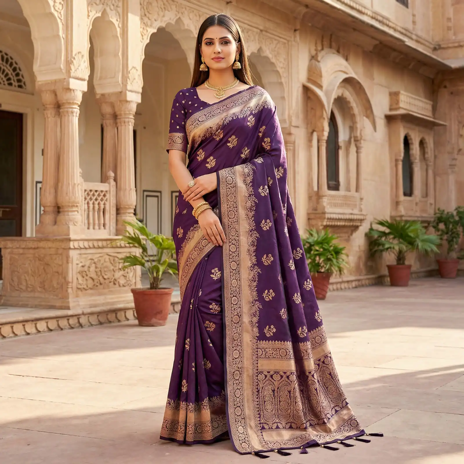 MB 39 Dark Purple Color Banarasi Saree with Zari Work & Lace Work. Introductory Price ₹1899. Delivery 4-6 Working Days. Shop now. | Designer Sarees, Sarees, Bollywood Sarees, Creative Sarees, Embroidered Sarees, Ethnic Saree, Modern Digital sarees, Party Wear Sarees