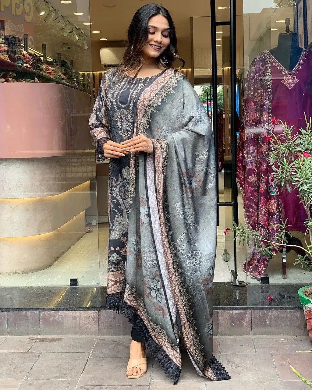 DC G23 Black in Maslin Digital Print Salwar Suit . Wedding, Party, Festive, Events, Introductory Price ₹1749. Delivery 4-6 Working Days. Shop now. | Jump Suits, Salwar suit, Casual Suits, Creative suits, Designer Suits, Palazzo Suits, Party Wear Suits, Patiala Suits, Straight Suits