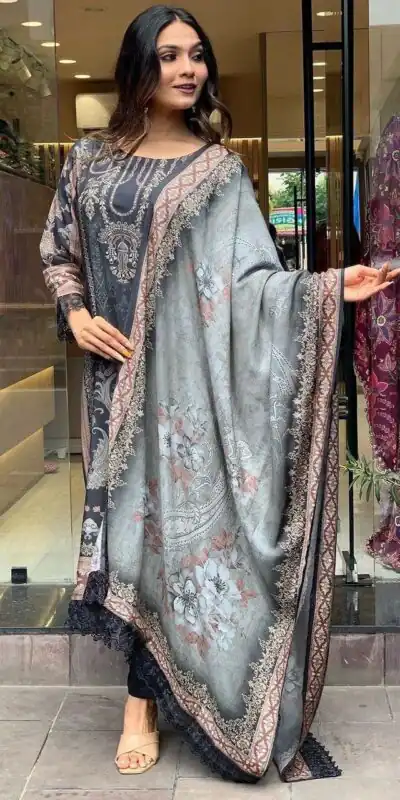 DC G23 Black in Maslin Digital Print Salwar Suit . Wedding, Party, Festive, Events, Introductory Price âš1749. Delivery 4-6 Working Days. Shop now. | Jump Suits, Salwar suit, Casual Suits, Creative suits, Designer Suits, Palazzo Suits, Party Wear Suits, Patiala Suits, Straight Suits