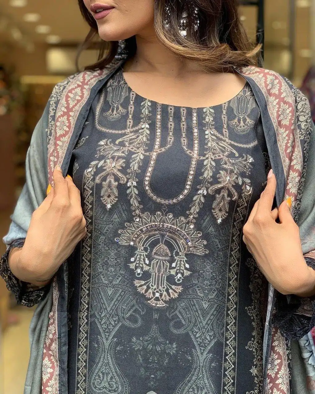 DC G23 Black in Maslin Digital Print Salwar Suit . Wedding, Party, Festive, Events, Introductory Price ₹1749. Delivery 4-6 Working Days. Shop now. | Jump Suits, Salwar suit, Casual Suits, Creative suits, Designer Suits, Palazzo Suits, Party Wear Suits, Patiala Suits, Straight Suits