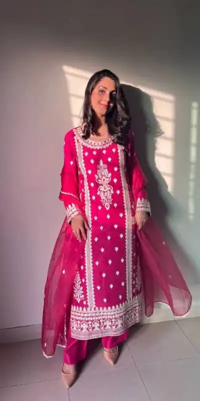 Z 9282 Pink in Color Jam Cotton Embroidery Work Salwar Suit . Available at âš2099 only. Delivery 4-6 Working Days. Shop now. | Jump Suits, Salwar suit, Casual Suits, Creative suits, Designer Suits, Palazzo Suits, Party Wear Suits, Patiala Suits, Straight Suits
