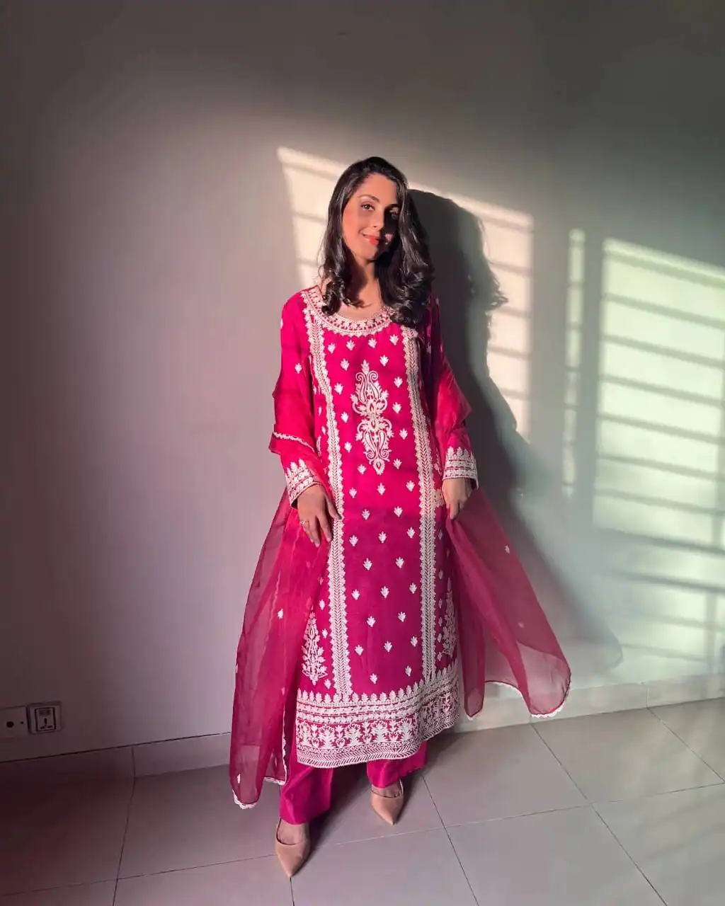 Z 9282 Pink in Color Jam Cotton Embroidery Work Salwar Suit . Available at ₹2099 only. Delivery 4-6 Working Days. Shop now. | Jump Suits, Salwar suit, Casual Suits, Creative suits, Designer Suits, Palazzo Suits, Party Wear Suits, Patiala Suits, Straight Suits