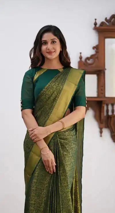 KPR 168 Green in Soft Lichi Silk Lace Border & Lace Work Saree . Available at ₹1299 only. Delivery 4-6 Working Days. Shop now. | Designer Sarees, Sarees, Bollywood Sarees, Creative Sarees, Embroidered Sarees, Ethnic Saree, Modern Digital sarees, Party Wear Sarees