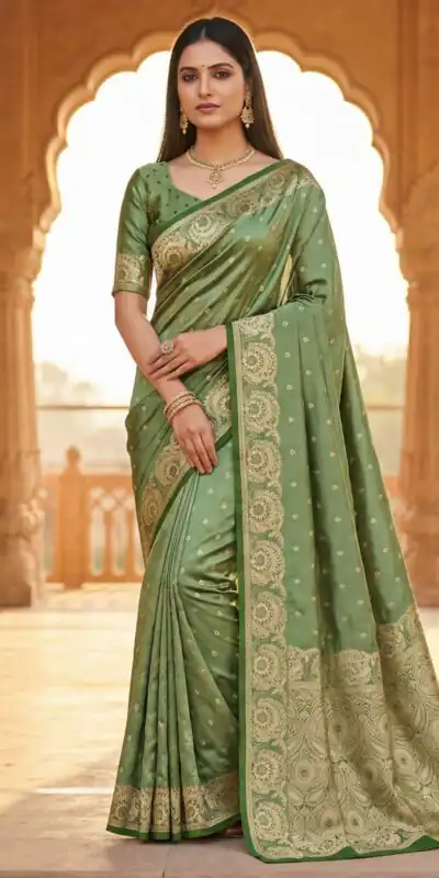 MB 8 Green in Color Satin Silk Zari Work & Lace Work Saree . Available at ₹2149 only. Delivery 4-6 Working Days. Shop now. | Creative Sarees, Sarees, Bollywood Sarees, Designer Sarees, Embroidered Sarees, Ethnic Saree, Modern Digital sarees, Party Wear Sarees