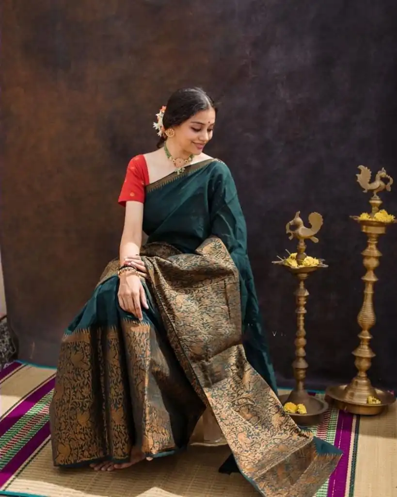 KPR 070 Green Color Soft Lichi Silk Saree with Lace Border & Lace Work. Best Price ₹1349. Delivery 4-6 Working Days. Shop now. | Creative Sarees, Sarees, Bollywood Sarees, Designer Sarees, Embroidered Sarees, Ethnic Saree, Modern Digital sarees, Party Wear Sarees
