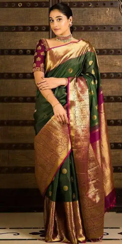 KPR 030 Green Color Soft Lichi Silk Saree with Lace Border & Lace Work. Best Price ₹1499. Delivery 4-6 Working Days. Shop now. | Designer Sarees, Sarees, Bollywood Sarees, Creative Sarees, Embroidered Sarees, Ethnic Saree, Modern Digital sarees, Party Wear Sarees