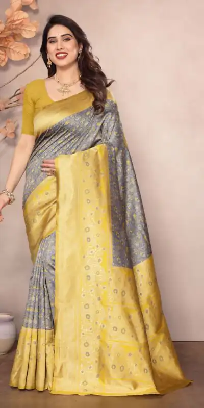 KPR 216 Grey in Soft Lichi Silk Lace Border & Lace Work Saree . Exclusive Offer ₹1449. Delivery 4-6 Working Days. Shop now. | Designer Sarees, Sarees, Bollywood Sarees, Creative Sarees, Embroidered Sarees, Ethnic Saree, Modern Digital sarees, Party Wear Sarees