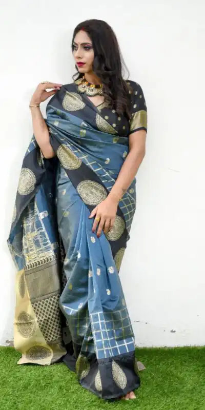 KPR 080 Grey Color Soft Lichi Silk Saree with Lace Border & Lace Work. Best Price ₹1449. Delivery 4-6 Working Days. Shop now. | Designer Sarees, Sarees, Bollywood Sarees, Creative Sarees, Embroidered Sarees, Ethnic Saree, Modern Digital sarees, Party Wear Sarees