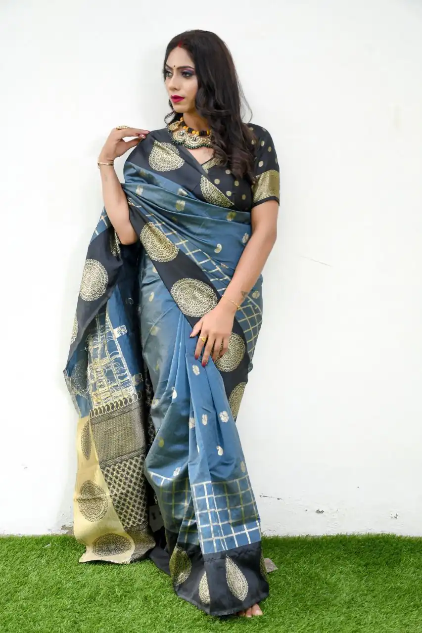 KPR 080 Grey Color Soft Lichi Silk Saree with Lace Border & Lace Work. Best Price ₹1449. Delivery 4-6 Working Days. Shop now. | Designer Sarees, Sarees, Bollywood Sarees, Creative Sarees, Embroidered Sarees, Ethnic Saree, Modern Digital sarees, Party Wear Sarees