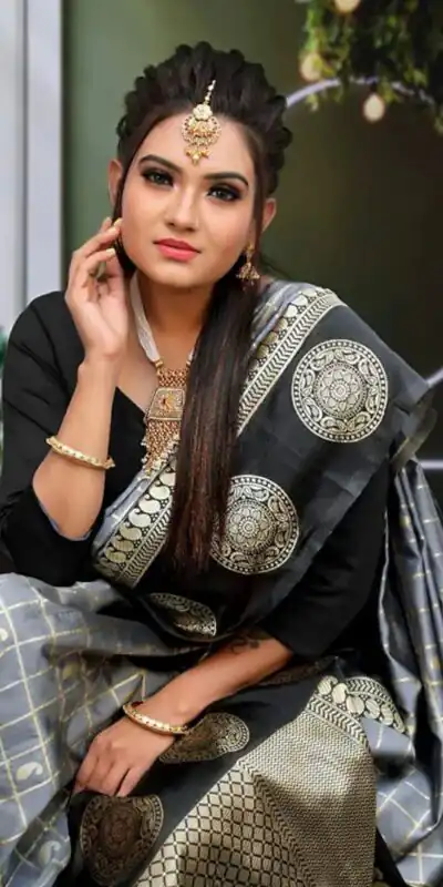 KPR 080 Grey Color Soft Lichi Silk Saree with Lace Border & Lace Work. Best Price ₹1449. Delivery 4-6 Working Days. Shop now. | Designer Sarees, Sarees, Bollywood Sarees, Creative Sarees, Embroidered Sarees, Ethnic Saree, Modern Digital sarees, Party Wear Sarees