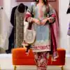 Grey Zimmy Silk Embroidery Work Salwar Suit