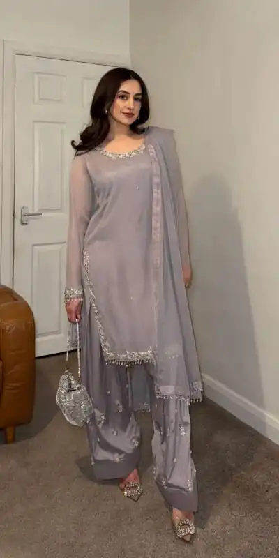 SRK 5263 Lavender Color Fox Georgette Salwar Suit with Embroidery Work. Online Now at just ₹1749. Delivery 4-6 Working Days. Shop now. | Jump Suits, Salwar suit, Casual Suits, Creative suits, Designer Suits, Palazzo Suits, Party Wear Suits, Patiala Suits, Straight Suits