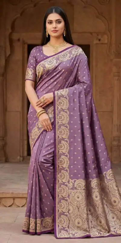 MB 8 Lavender in Color Satin Silk Zari Work & Lace Work Saree . Available at ₹2149 only. Delivery 4-6 Working Days. Shop now. | Creative Sarees, Sarees, Bollywood Sarees, Designer Sarees, Embroidered Sarees, Ethnic Saree, Modern Digital sarees, Party Wear Sarees