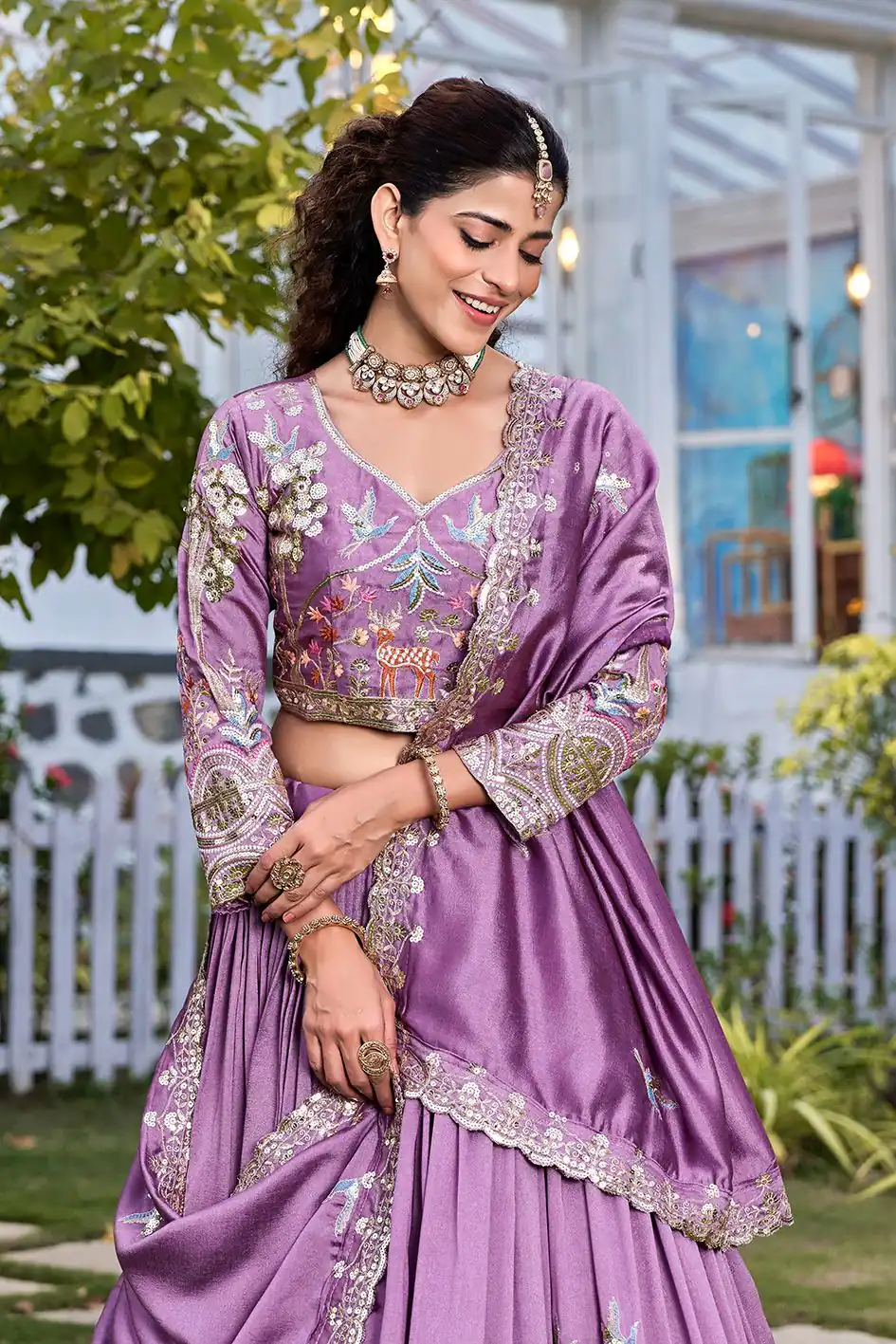 Ram 162 Lavender in Color Vichitra Silk Embroidery Work Lehenga Choli . Now at just ₹3149. Delivery 4-6 Working Days. Shop now. | Lehenga, Bollywood Lehenga, Creative Lehenga, Designer Lehenga, Embroidered Lehenga, Party Wear Lehenga