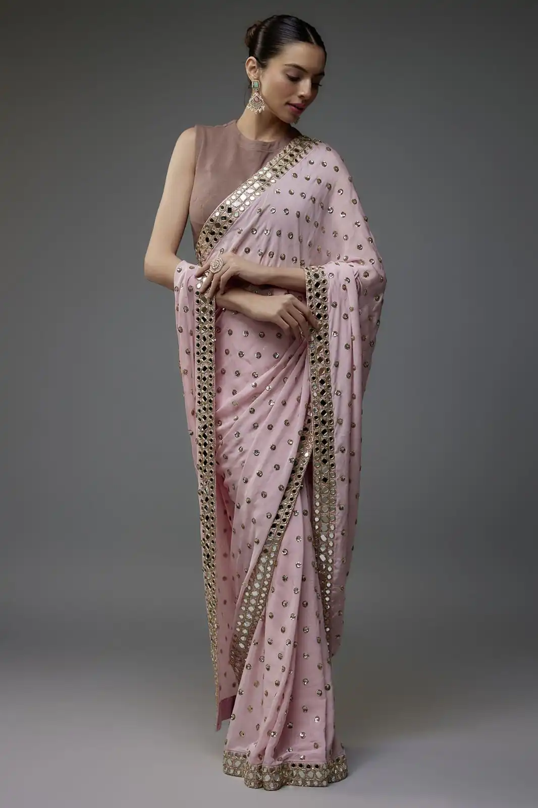 DF 3469 Light Pink Faux Georgette Saree Perfect for Wedding, Party, Bridal Wear, Baisakhi, Raksha Bandhan –. Introductory Price ₹1999. Delivery 4-6 Workin | Designer Sarees, Sarees, Bollywood Sarees, Creative Sarees, Embroidered Sarees, Ethnic Saree, Modern Digital sarees, Party Wear Sarees