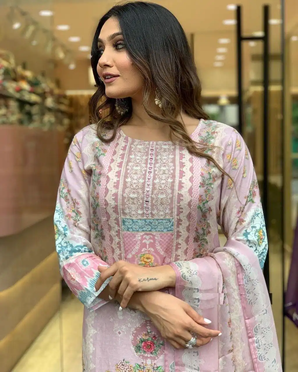 DC G22 Light Pink in Maslin Digital Print Salwar Suit . Wedding, Party, Festive, Events, Introductory Price ₹1749. Delivery 4-6 Working Days. Shop now. | Jump Suits, Salwar suit, Casual Suits, Creative suits, Designer Suits, Palazzo Suits, Party Wear Suits, Patiala Suits, Straight Suits