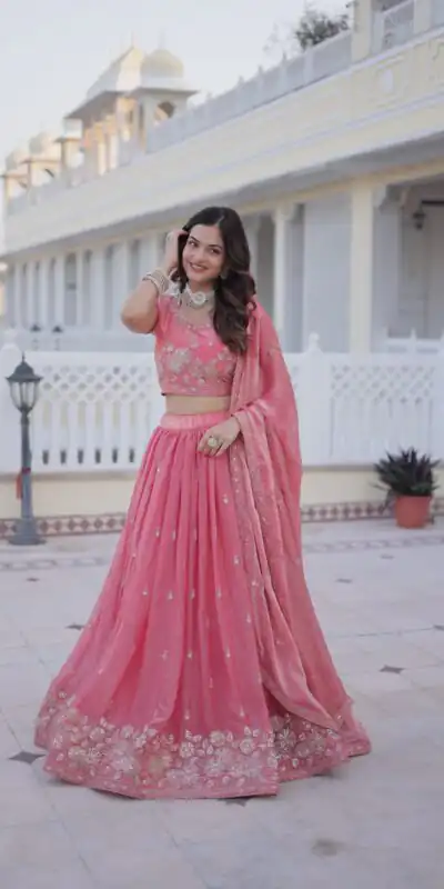 KA 5063 Gajri in Fendi Silk Embroidery Work & Zari Work Lehenga Choli . Affordable Price ₹2649. Delivery 4-6 Working Days. Shop now. | Lehenga, Bollywood Lehenga, Creative Lehenga, Designer Lehenga, Embroidered Lehenga, Party Wear Lehenga