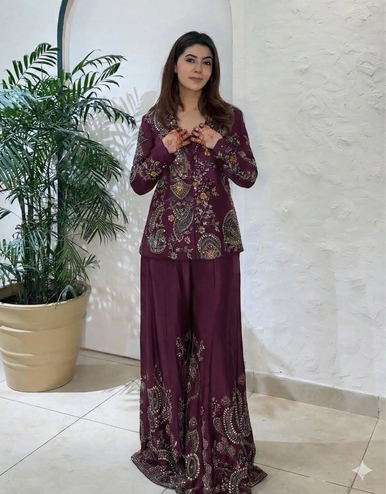 BE 436 Maroon Chinon Salwar Suit with Embroidery Work. Wedding, Party, Festive, Now at just ₹2399. Delivery 4-6 Working Days. Shop now. | Jump Suits, Salwar suit, Casual Suits, Creative suits, Designer Suits, Palazzo Suits, Party Wear Suits, Patiala Suits, Straight Suits