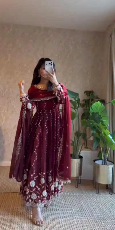 RTC 5953 Maroon Fendy Silk Salwar Suit Sequence Work with Designer Work. Introductory Price ₹2499. Delivery 4-6 Working Days. Shop now. | Jump Suits, Salwar suit, Casual Suits, Creative suits, Designer Suits, Palazzo Suits, Party Wear Suits, Patiala Suits, Straight Suits