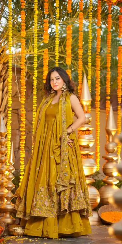 NF 1264 Mastered Natural Crap Silk Anarkali Suit with Embroidery Work. Available at ₹3049 only. Delivery 4-6 Working Days. Shop now. | Anarkali Suits, Bollywood Anarkali, Creative-Anarkali, Designer Anarkali, Embroidered Anarkali, Party Wear Anarkali