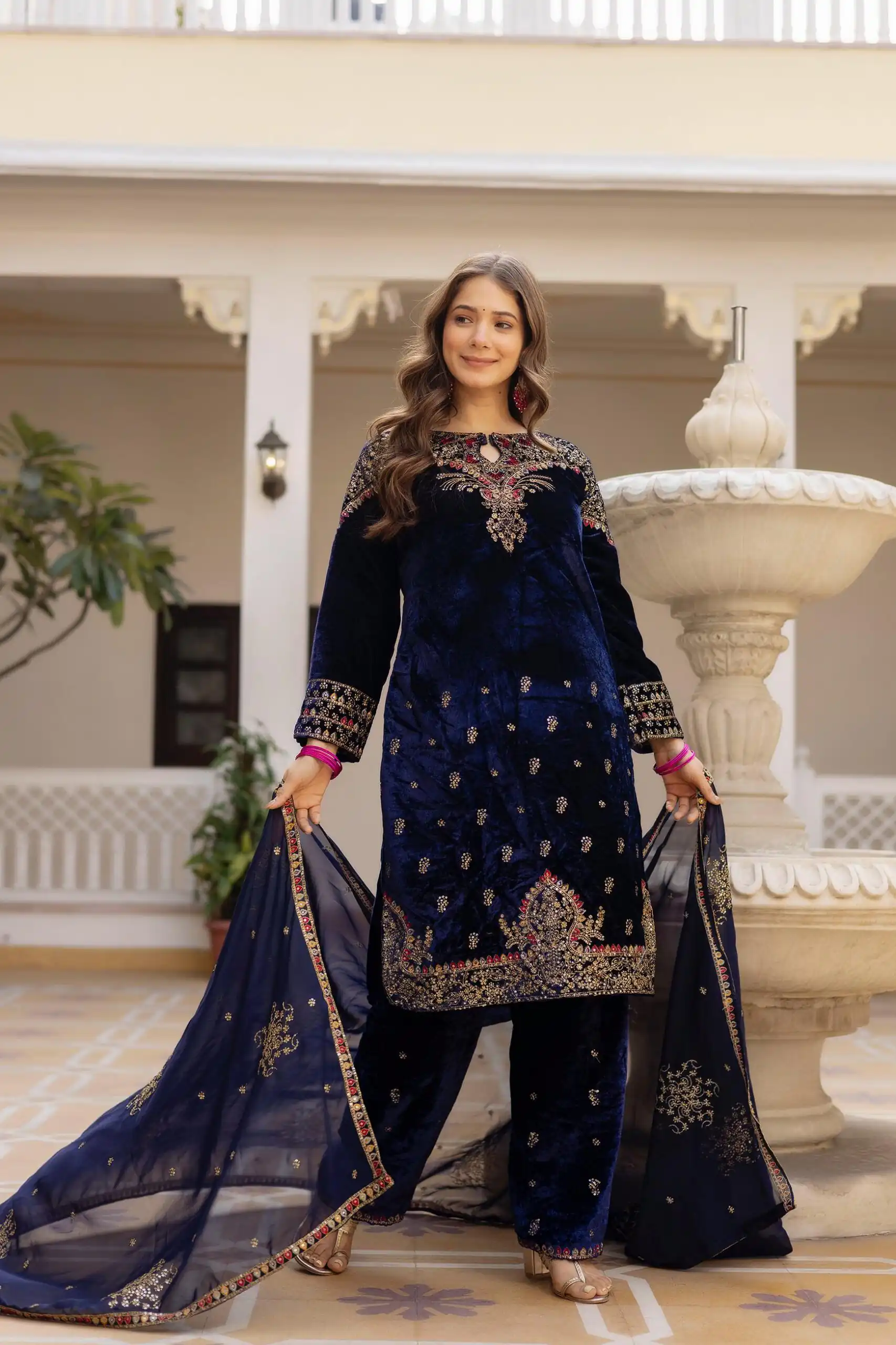 ST 1164 Navy Blue 9000 Velvet Salwar Suit Perfect for Wedding, Party, Family Gatherings, Ethnic Day, Holi – . Best Price ₹2149. Delivery 4-6 Working Days. | Jump Suits, Salwar suit, Casual Suits, Creative suits, Designer Suits, Palazzo Suits, Party Wear Suits, Patiala Suits, Straight Suits