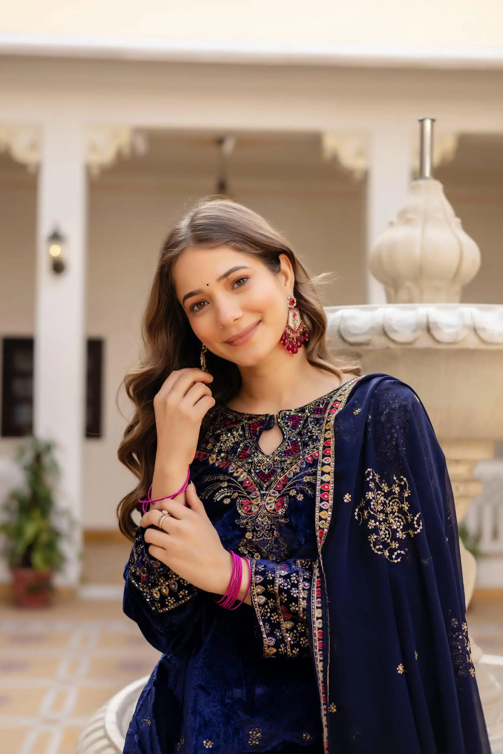 ST 1164 Navy Blue 9000 Velvet Salwar Suit Perfect for Wedding, Party, Family Gatherings, Ethnic Day, Holi – . Best Price ₹2149. Delivery 4-6 Working Days. | Jump Suits, Salwar suit, Casual Suits, Creative suits, Designer Suits, Palazzo Suits, Party Wear Suits, Patiala Suits, Straight Suits