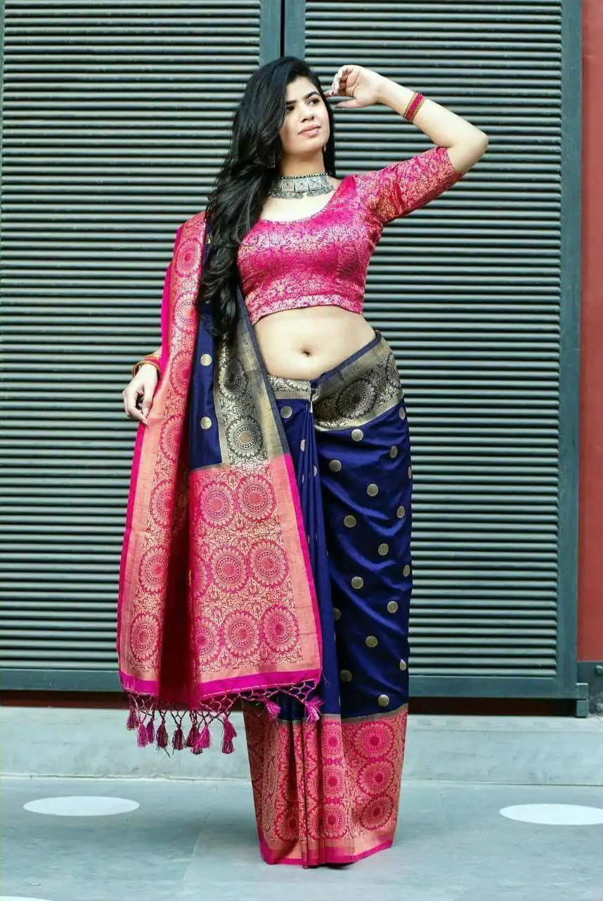 KPR 088 Navy Blue Color Soft Lichi Silk Saree with Lace Border & Lace Work. Best Price ₹1449. Delivery 4-6 Working Days. Shop now. | Designer Sarees, Sarees, Bollywood Sarees, Creative Sarees, Embroidered Sarees, Ethnic Saree, Modern Digital sarees, Party Wear Sarees