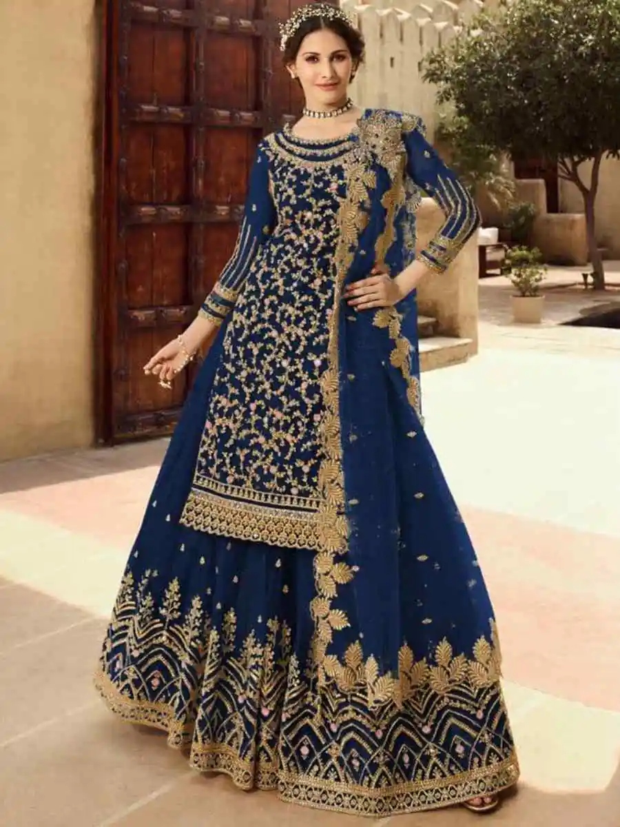 DS 15030 Navy Blue Soft Net Salwar Suit Perfect for Wedding, Party, Baisakhi, Makar Sankranti, Pongal – . Special Price ₹2649. Delivery 4-6 Working | Jump Suits, Salwar suit, Casual Suits, Creative suits, Designer Suits, Palazzo Suits, Party Wear Suits, Patiala Suits, Straight Suits